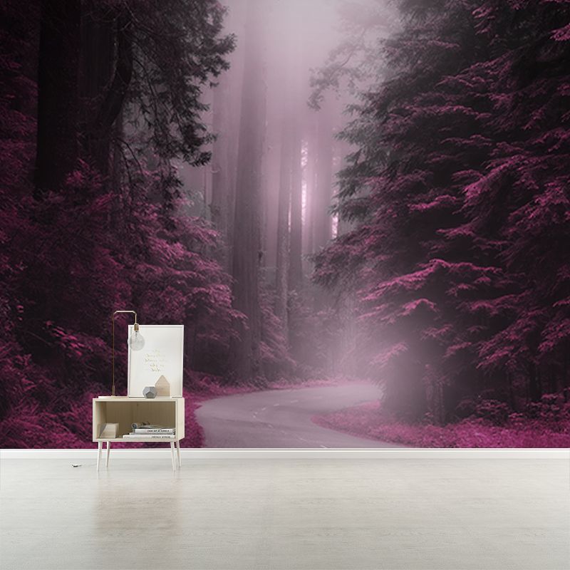 Environment Friendly Resistant Mural Wallpaper Forest Sleeping Room Wall Mural
