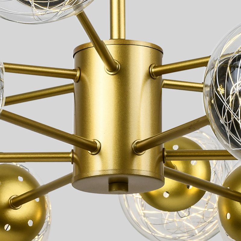 Nordic Style Simplicity Glassorb Kronleuchter eingebaut