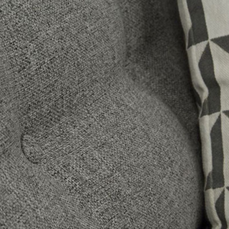 Tufted Flared Arm Sofa 3-Seater 34.64" H Linen Cushions Sofa