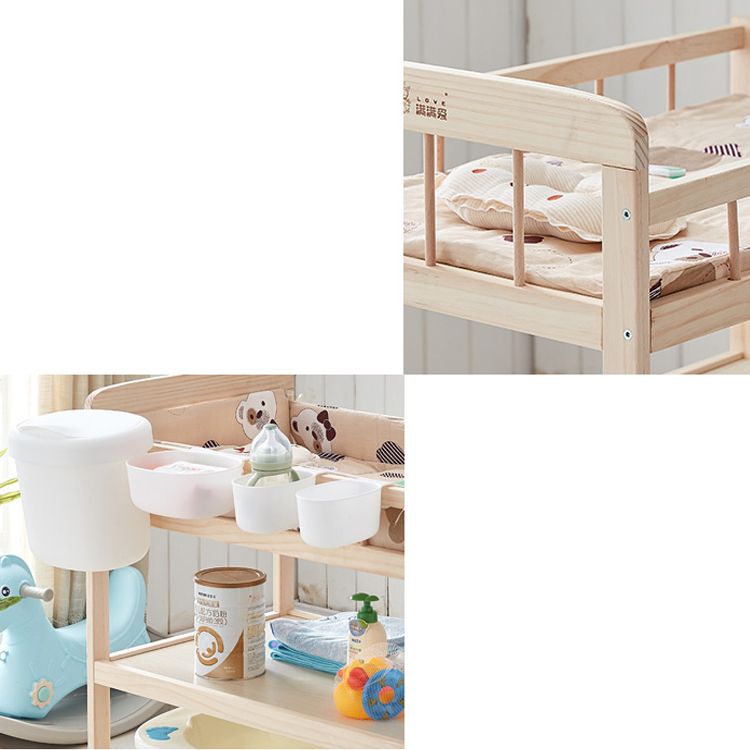 Wooden Baby Changing Table Flat Top Changing Table with Shelf