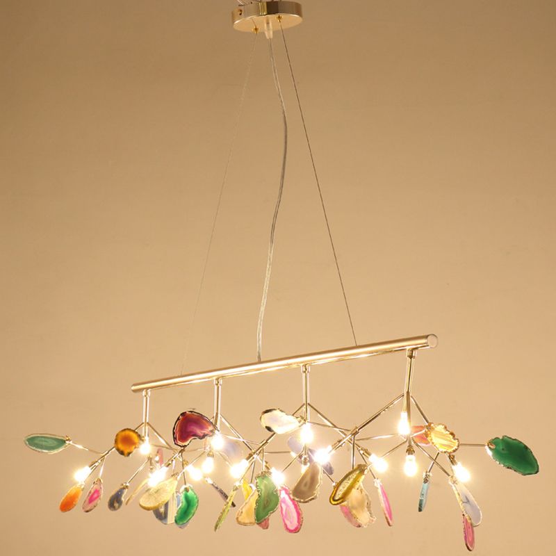 Island Lighting Contemporary Firefly Metal Pendant with Round Canopy for Living Room