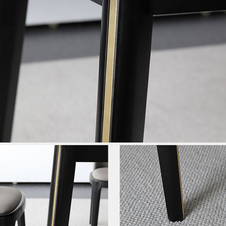 Meubles en pierre de rectangle de table de salle à manger de style industriel avec 4 pieds