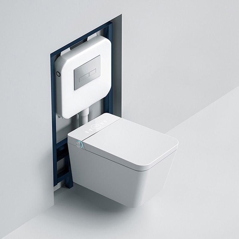 Minimalist Wall Mounted Bidet Foot Sensor White Temperature Control