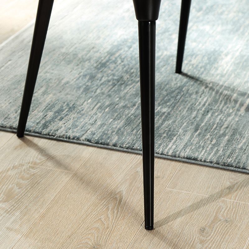 Contemporary Style Side Chair Metal Solid Back Dining Room Chair for Brasserie