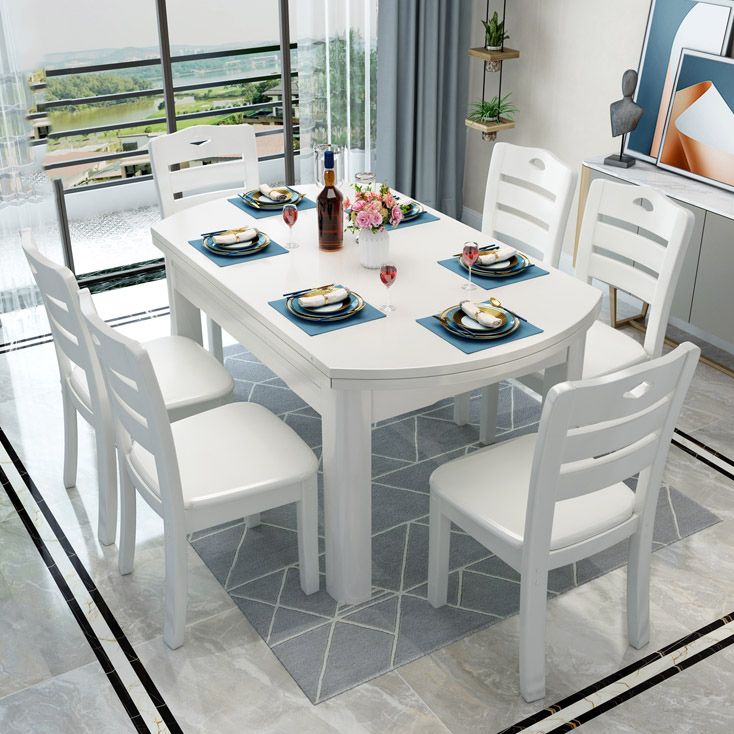 Extendable Dining Table Wood Dining Table for Kitchen Dining Room