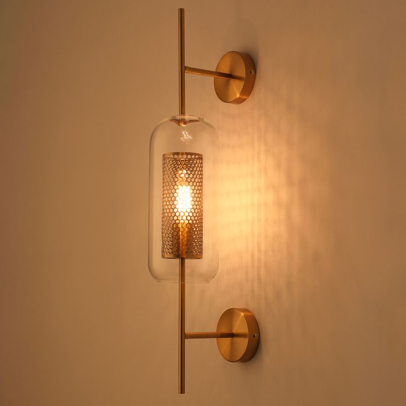 Vintage industrielle geometrische Wandmontage mit Beleuchtungsglaswandhalterung für Wohnzimmer