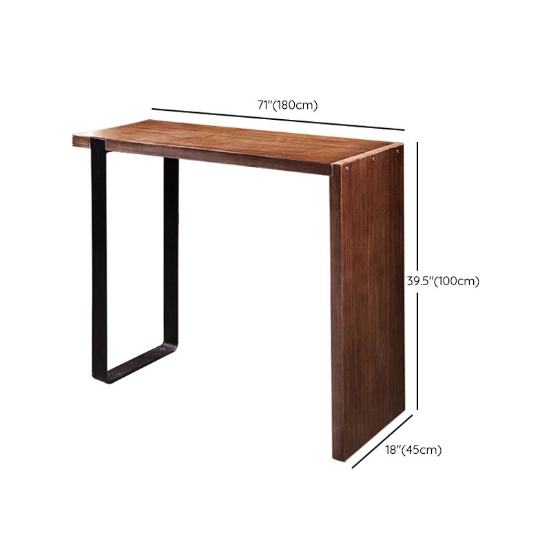 Rectangle Bar Table Set Modern 1/2/3 Pieces Solid Wood Counter Height Set