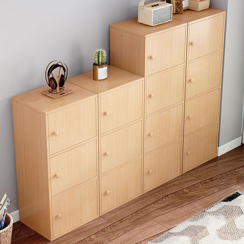 Contemporary Rectangle Wood  With Doors and Knobs Accent Cabinet