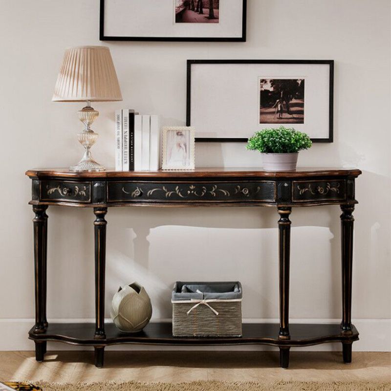 Free Form Shape Contemporary Console Table Green/White/Black Console Sofa Table