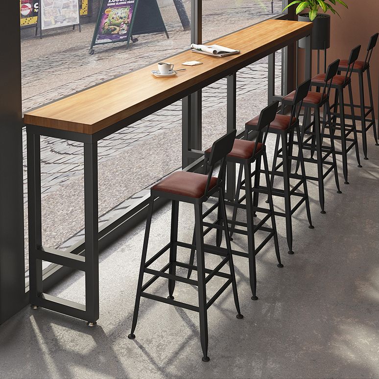 Industrial Black Base Counter Stool Iron Footrest Counter & Bar Stool