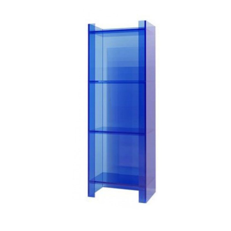 9.84 "W Bookshelf Acryl Closed Back Glam Style -Bücherregal für Büro- und Studienraum