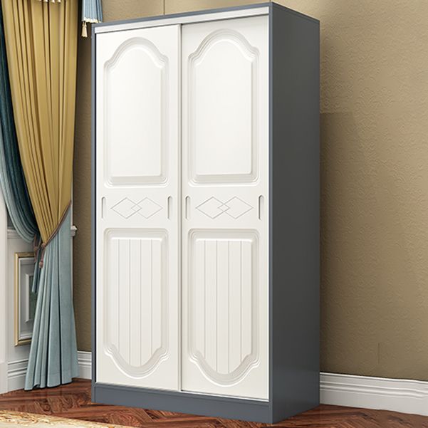 Contemporary Matte Kids Closet Wooden High Gloss Kid's Wardrobe