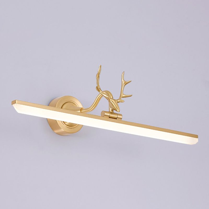 Linear Shape Modern Style Vanity Light Metal 1-Light LED Mirror Light for Bathroom