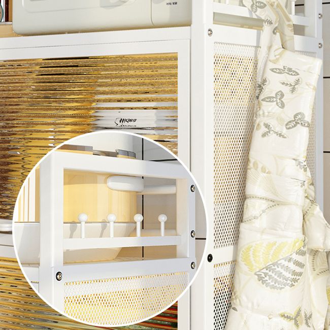 Modern Style Bookshelf Metal Closed Back Bookcase with Door for Office