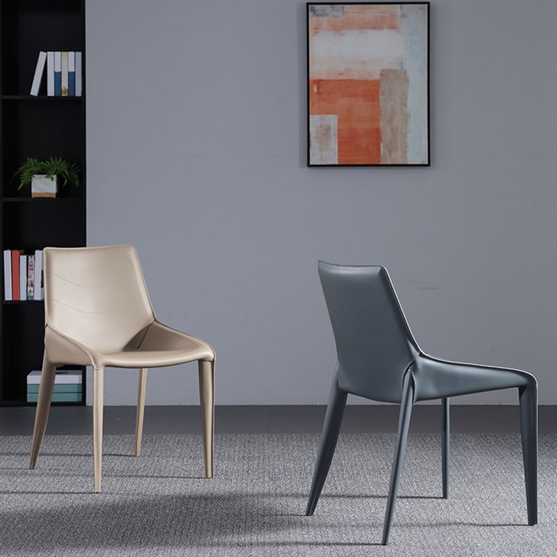 Contemporary Upholstered Dining Chairs Faux Leather Dining Room Chair