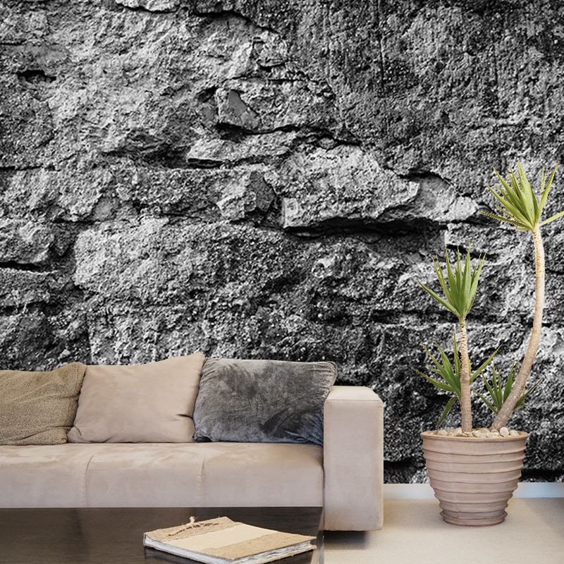 Horizontal Photography Brick Wall Mural Eco-friendly Wallpaper for Home Decor