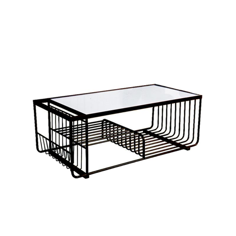 Frame Coffee Table Glam Marble Coffee Cocktail Table with Shelf