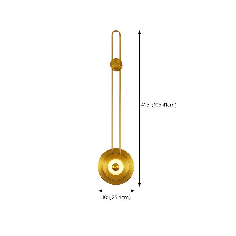 Light Luxury Wall Mount Light Iron Circle Shape Wall Lamp for Bedroom