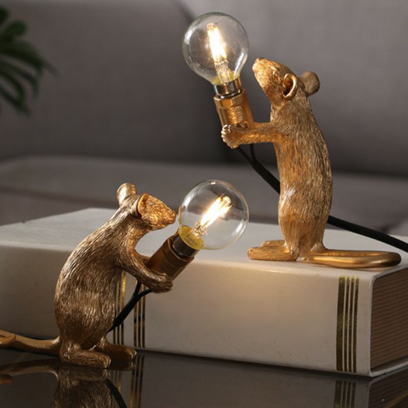 Lampada da tavolo a forma di topo in stile per bambini Lampa