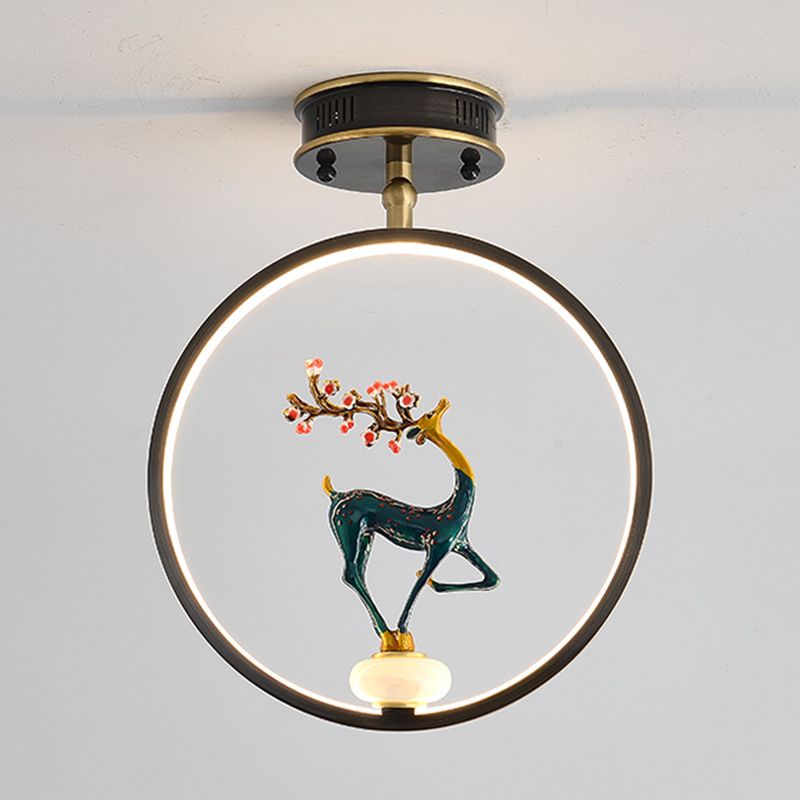 Modern Style Linear Shade Ceiling Light Metal Ceiling Light Fixture for Bedroom