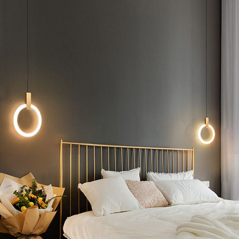 Style moderne de style suspendu salon LED Round Shape Pendant lampe de lampe