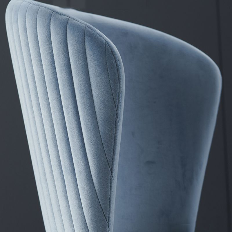 Sillas de comedor de madera Glam, sillas de comedor de terciopelo sin brazos para uso doméstico (juego de 2)