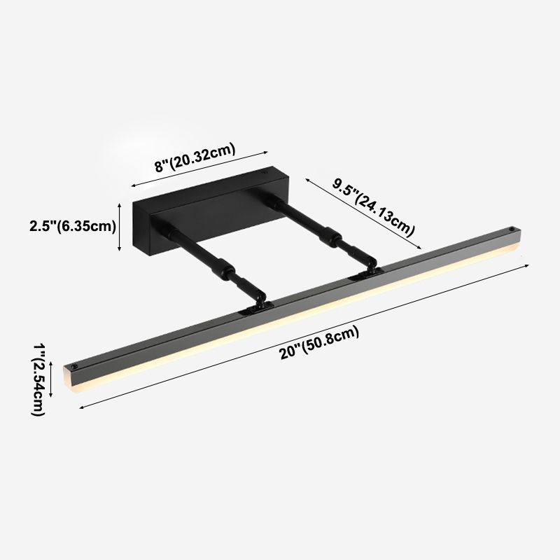 Contemporary Minimalism Style LED Vanity Wall Lighting Linear Vanity Sconce for Bathroom