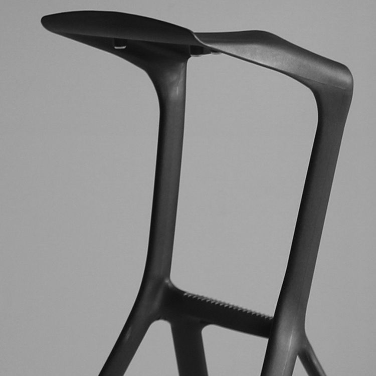 Industrial Plastic Bar Stool Indoor Stackable Bar Height Stool