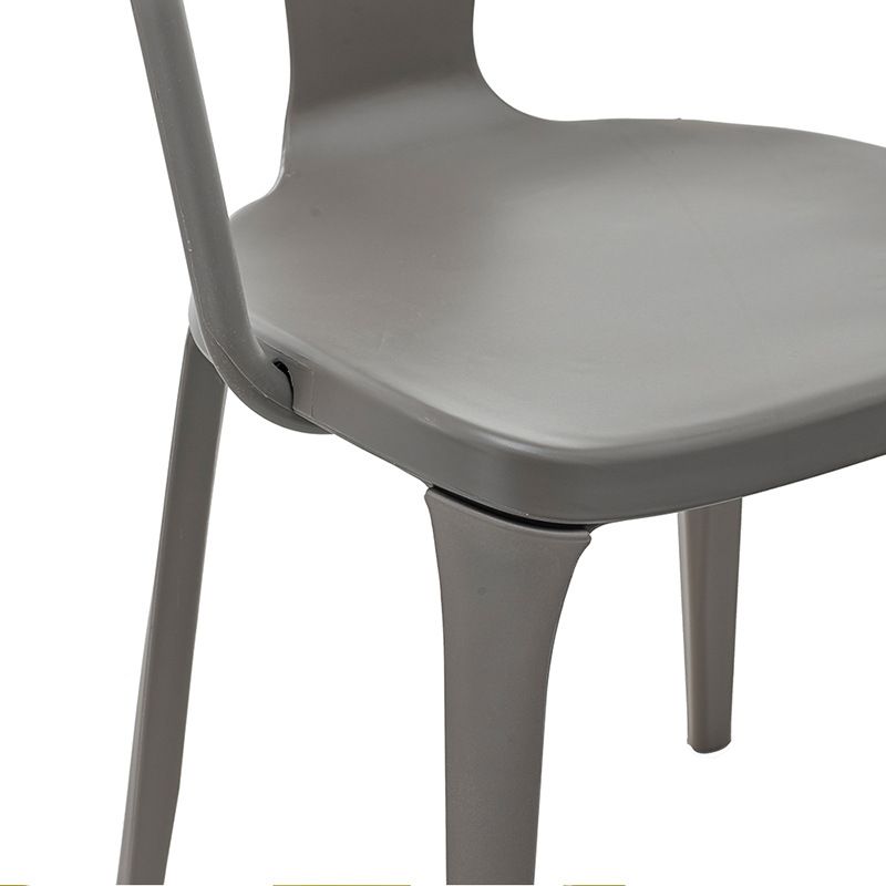 Chaise de bras à la maison contemporaine dos en plastique en plastique empilable chaise de salle à manger empilable