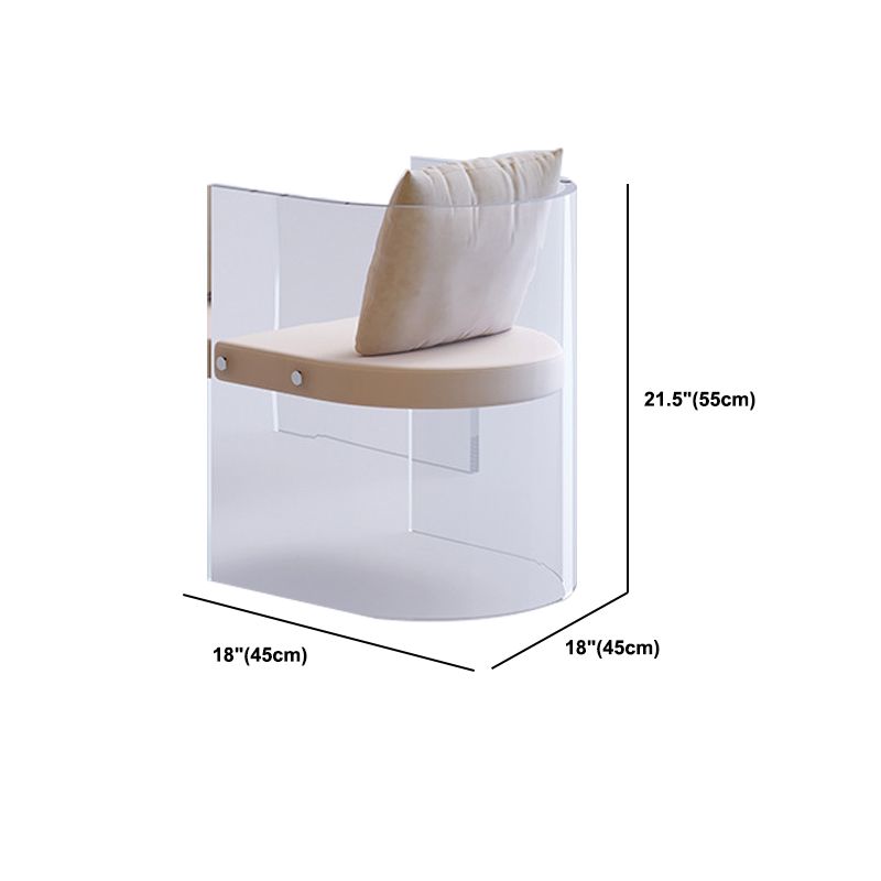 Mirrored Wood Makeup Dressing Table Modern Style Stool Set in White