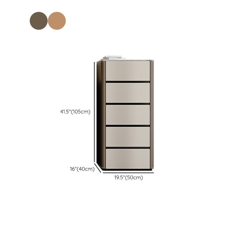 Modern Stone Lingerie Chest Vertical Storage Chest for Bedroom