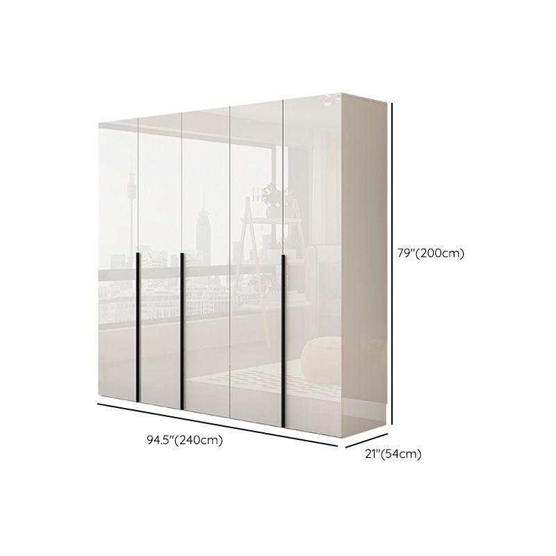 White Colour Wooden Wardrobe Soft Close Drawer Wardrobe Closet for Bedroom