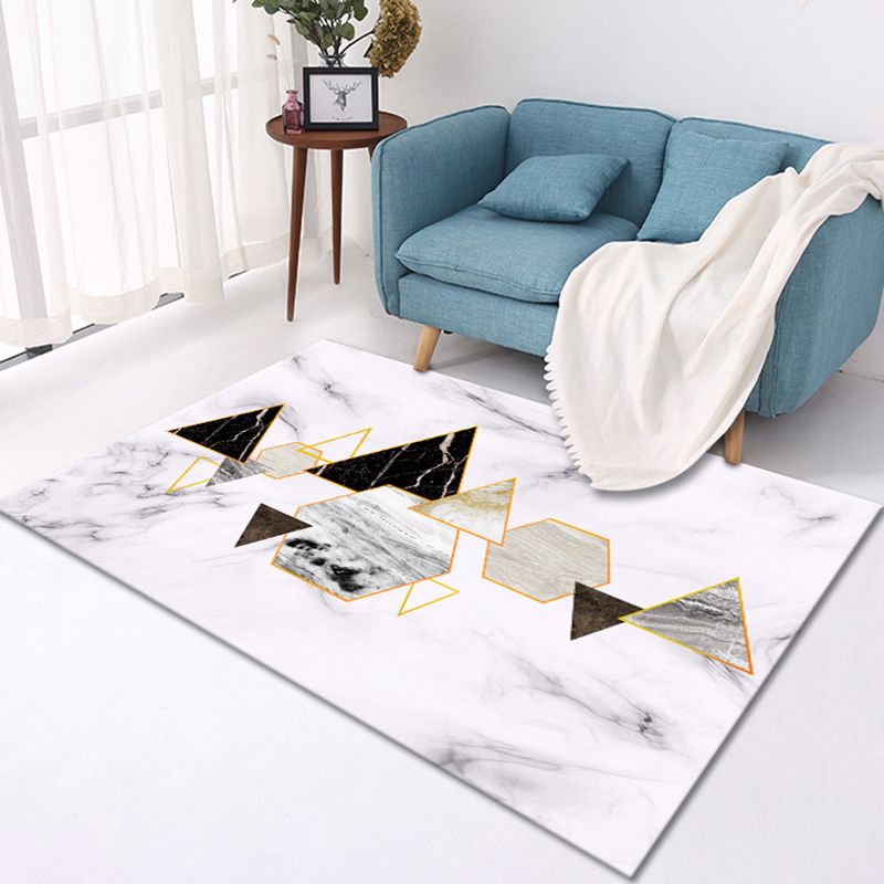 Abstrakter Malerei Teppich Polyester Indoor Teppich waschbarer Teppich für Wohnzimmer, Büro