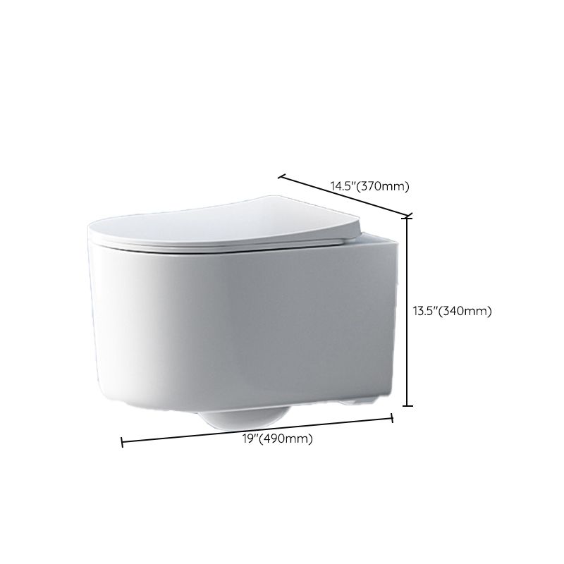 Modern Wall Mounted Flush Toilet White Urine Toilet with Seat for Bathroom