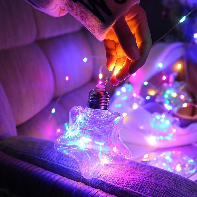 Star Shade Bedroom Battery String Light Contemporary LED Fairy Lighting in Clear