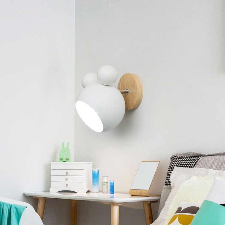 Metal Semicircle Wall Mounted Light Fixture Nordic Style Hanging Ceiling Light for Bedroom