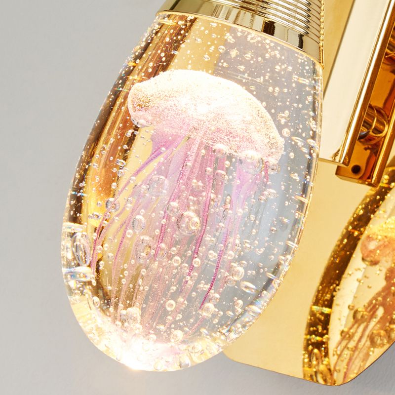 1-Light Geometric Wall Lamps Modern Style Crystal LED Light Fixture