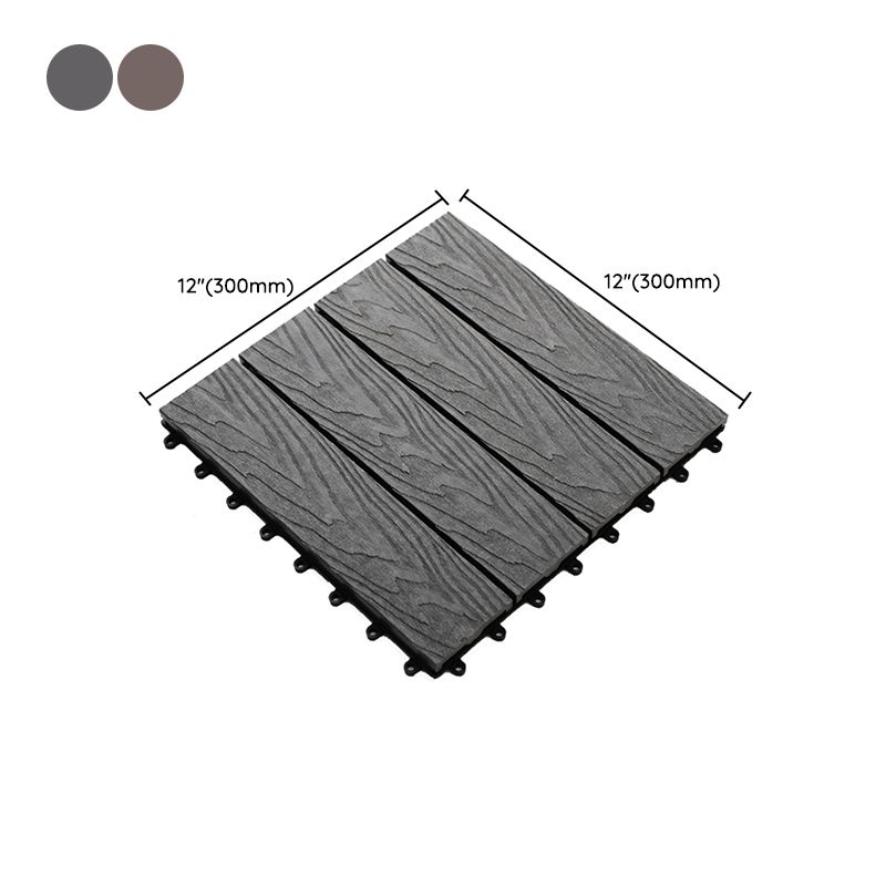 Striped Pattern Decking Tiles Interlocking Square Deck Plank Outdoor Patio