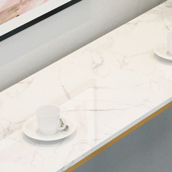 Rectangle Sintered Stone Bar Table Luxury Armless Stools 1/4/7 Pieces Bar Table Set