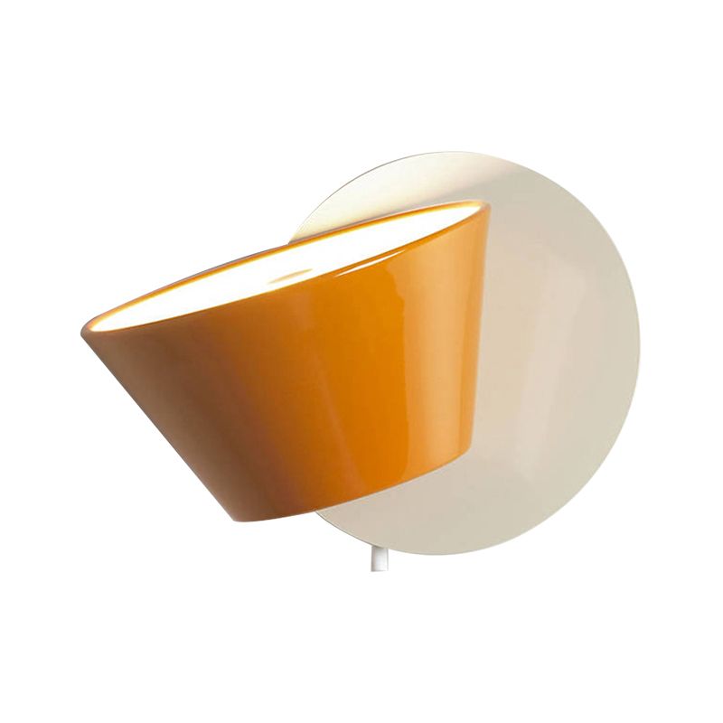 Orange Barrel Wall Lighting Modernist 1 Bulb Metal LED Wall Mount Light Fixture