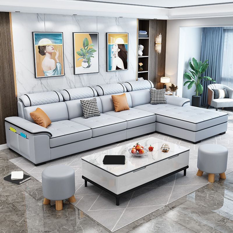 133.07" W x 70.87" D x 35.43" H Pillow Top Arm Sofa with Chaise