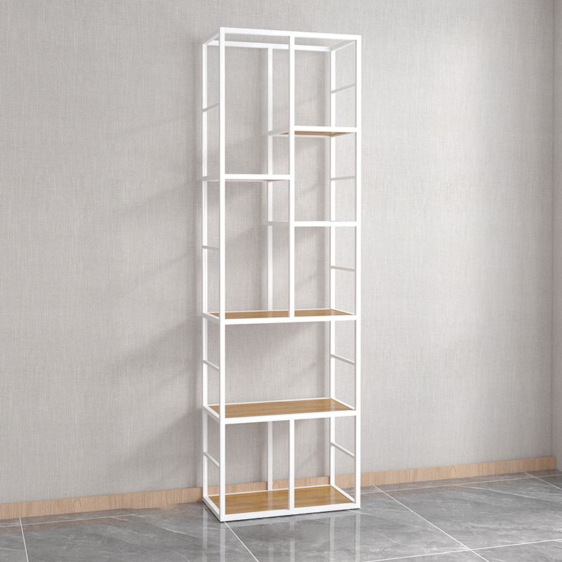 Glam Engineered Wood Bookshelf Open Back Standard Bookcase with Shelves