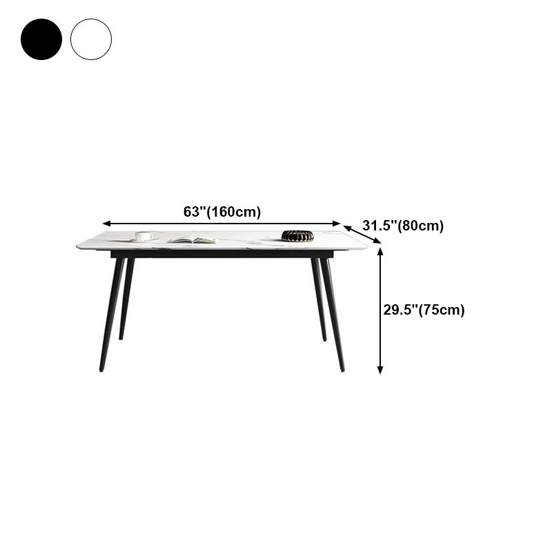 Rectangle Dining Table Industrial 4 Legs  Dining Table for Kitchen