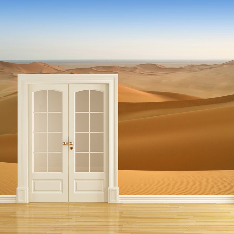 Vast Desert Scenery Wall Mural for Dining Room Natural Landscape Wall Covering, Custom Print