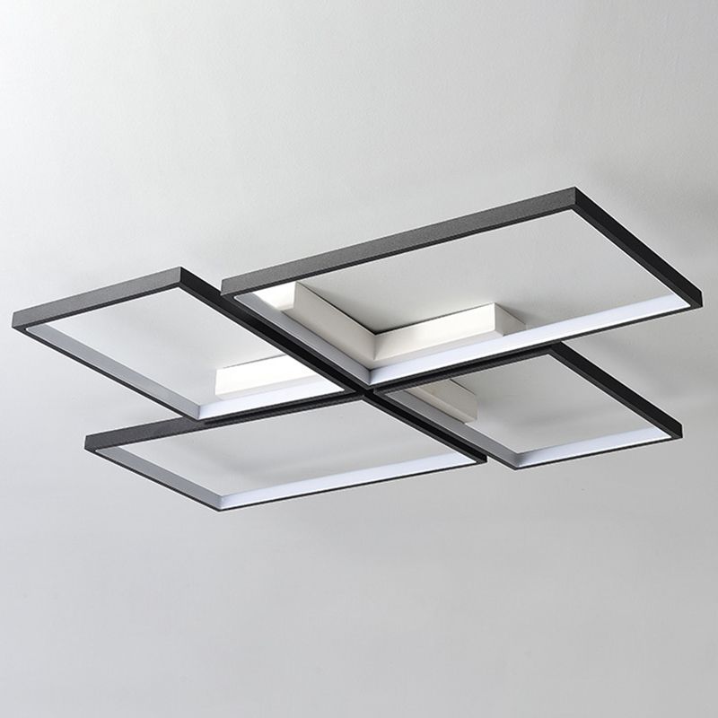 Rectangle Flush Mount Ceiling Light Contemporary Acrylic Ceiling Mount Light Fixture for Living Room