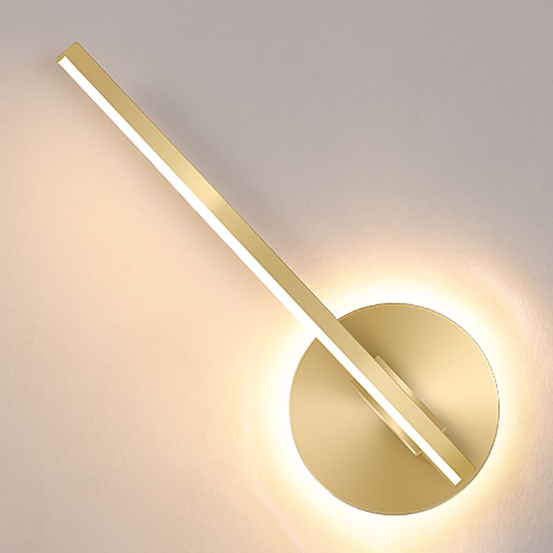 Modern Style Linear Shape Wall Sconce Metal 2 Light Wall Lighting for Bedside