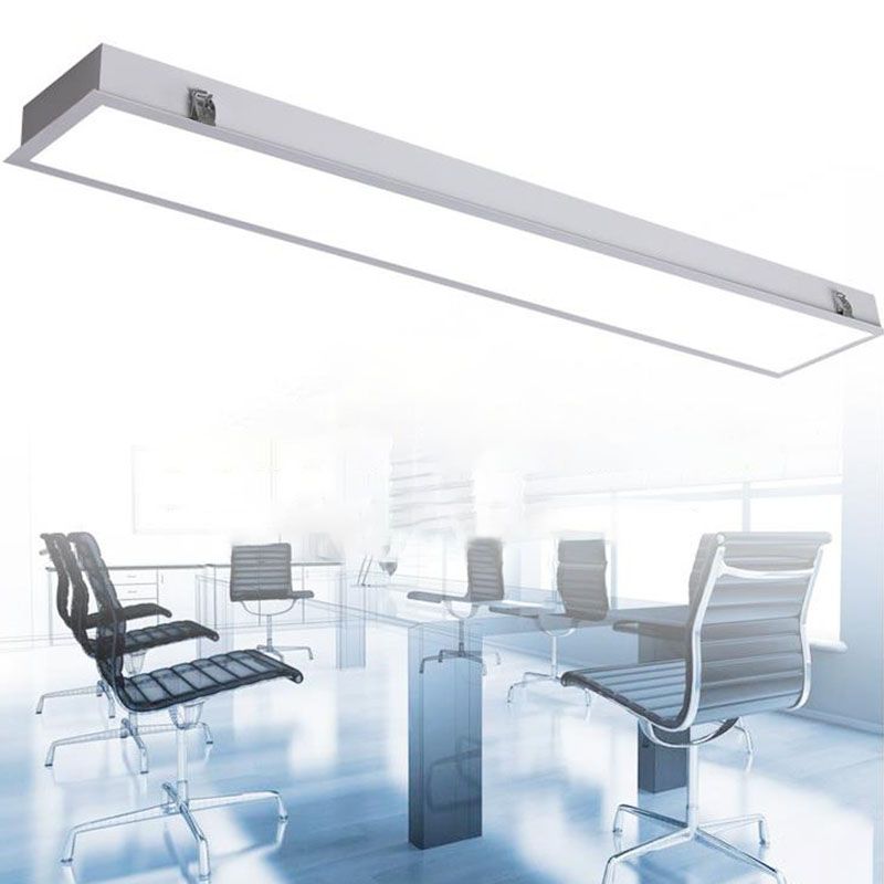 Weiße lineare Unterputz Mount Licht Einfachheit Metall Oberfläche montiert LED Deckenleuchte