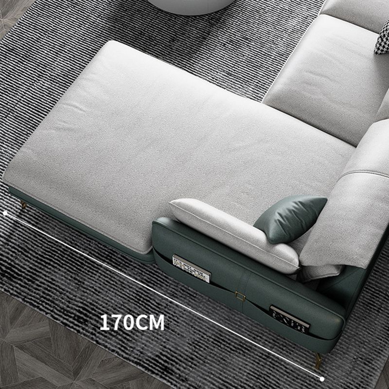 Scandinavian Pillow Wop Arm Sectional with Storage for Living Room