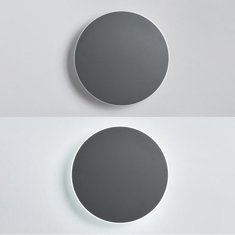 LED Wall Mount Light Modern Style Round Shape Wall Sconce Light Fixture for Bedroom