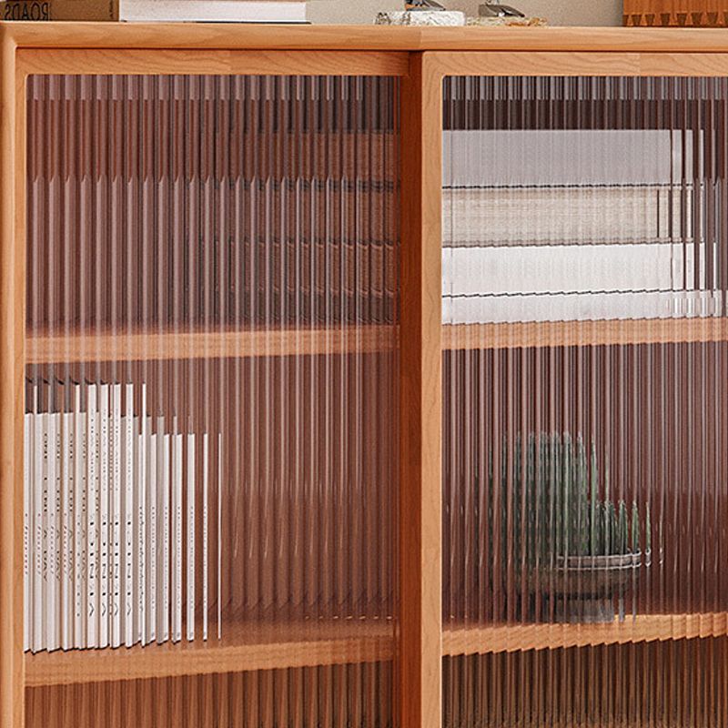 Modern Style Bookcase Solid Wood Closed Back Bookshelf for Home Office